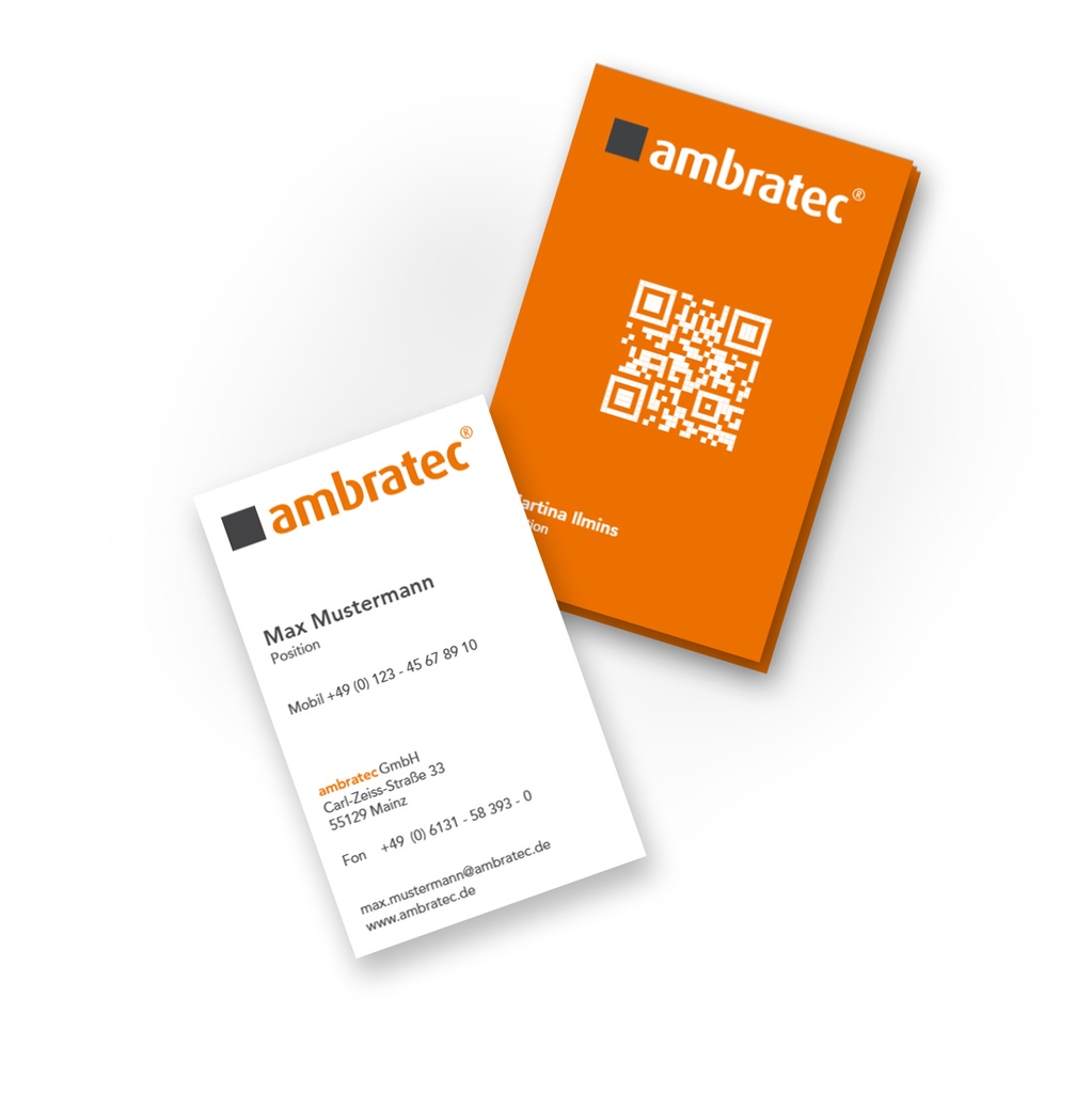 Visitenkarte ambratec + QR Code