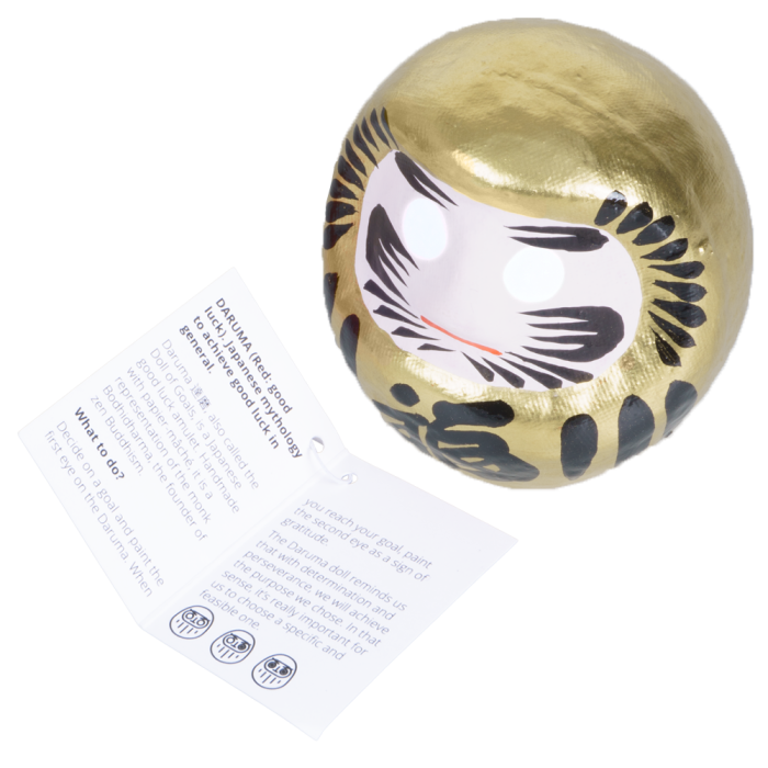 Japanese Daruma Doll Gold 9 cm
