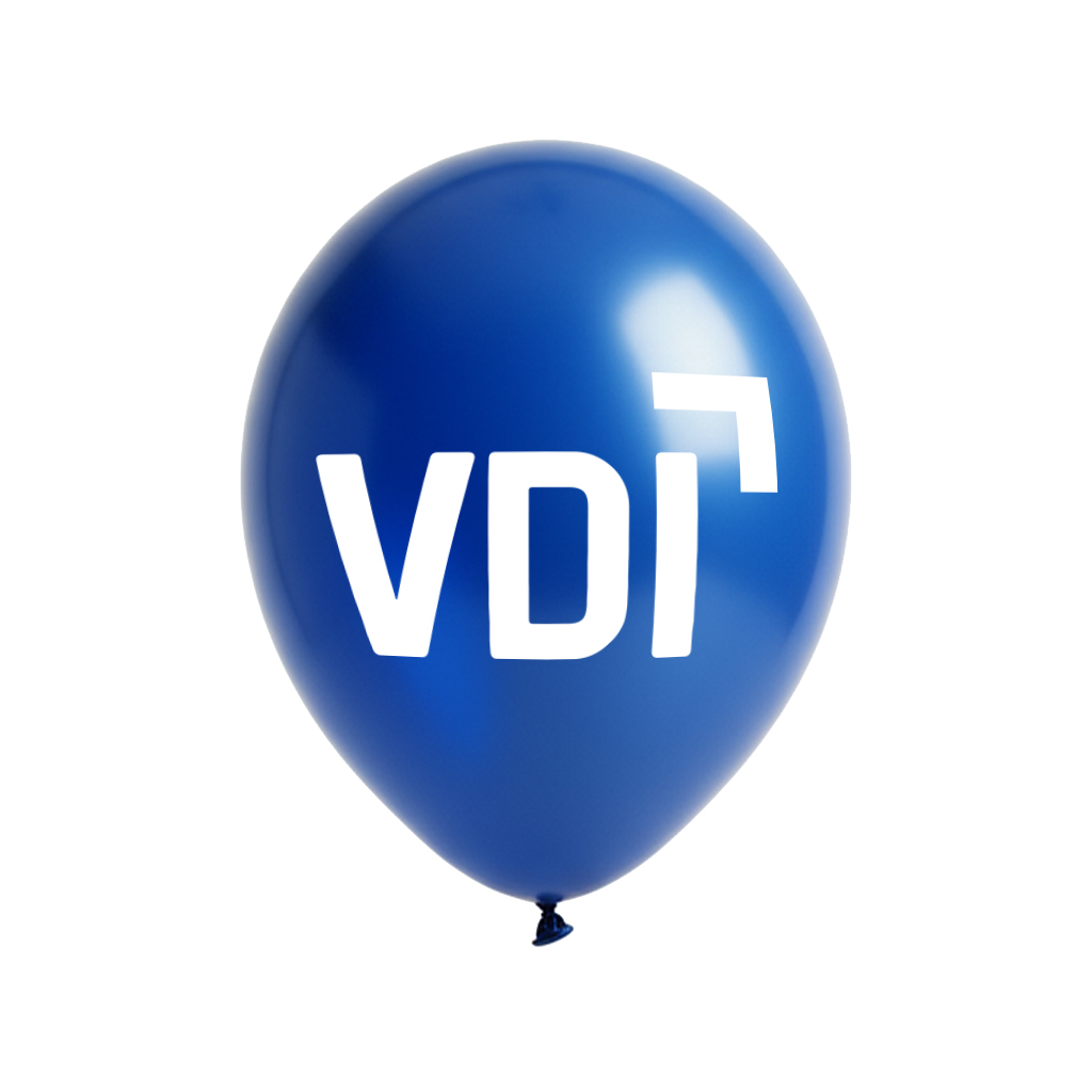 VDI Wir gestalten Zukunft Latex-Ballons Blau 