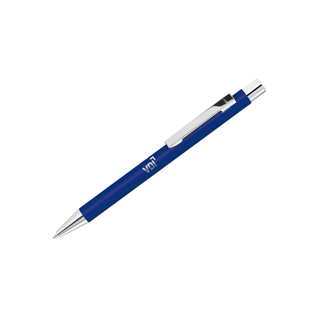 VDI Schreib-Set Metall-Rollerball und Metall-Druckbleistift UMA-Straight, plus Etui